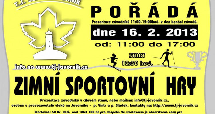 Zimní sportovní hry na Javorníku