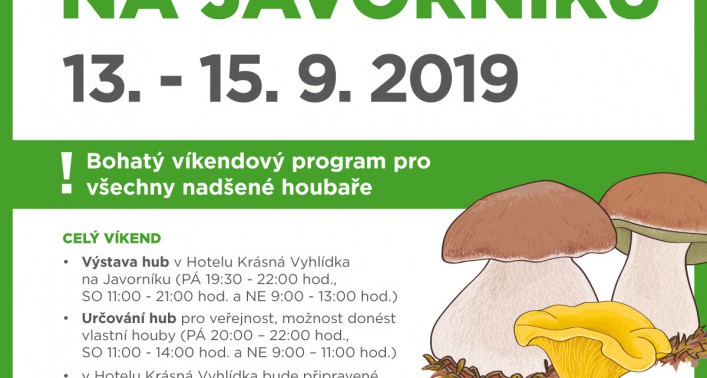 Houbařský víkend na Javorníku 2019