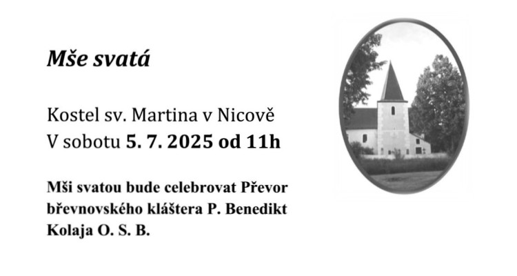 Mše svatá - kostel sv. Martina v Nicově