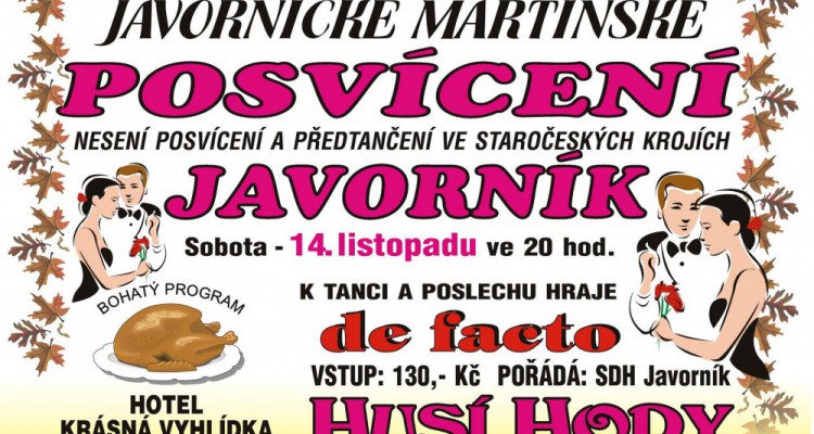 Pozvánka na Martinské posvícení a Husí hody na Javorníku