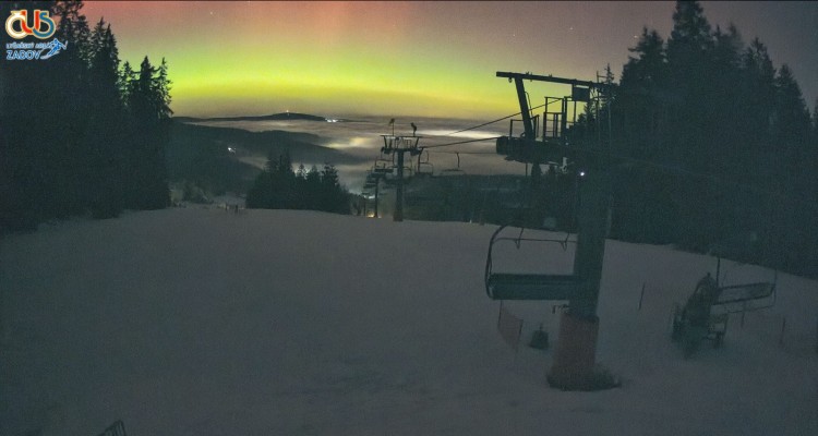 Polární záře nad Javorníkem