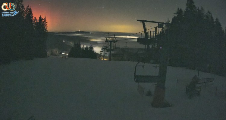 Polární záře nad Javorníkem