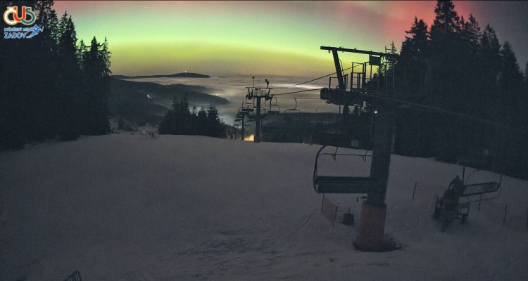 Polární záře nad Javorníkem