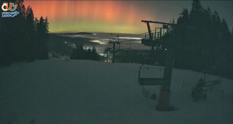 Polární záře nad Javorníkem