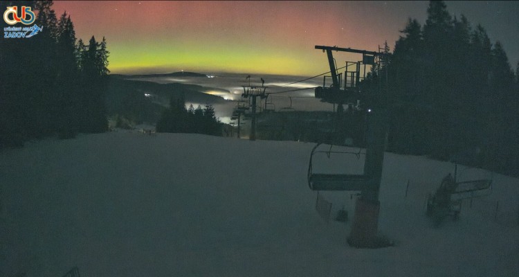 Polární záře nad Javorníkem