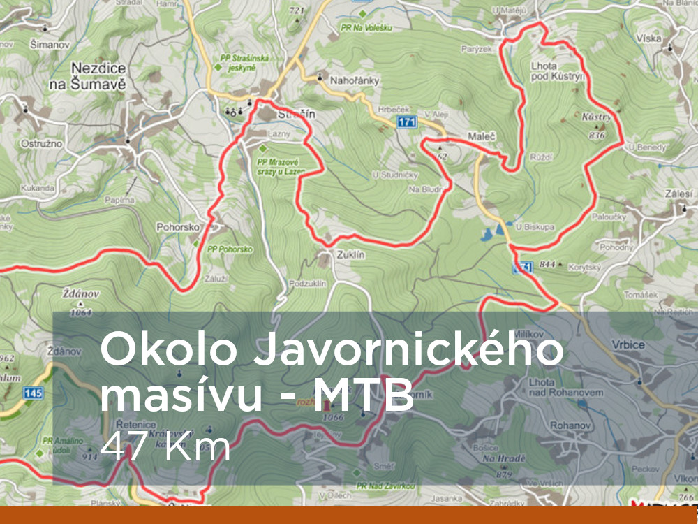 Trasa - Okolo Javornického masivu MTB