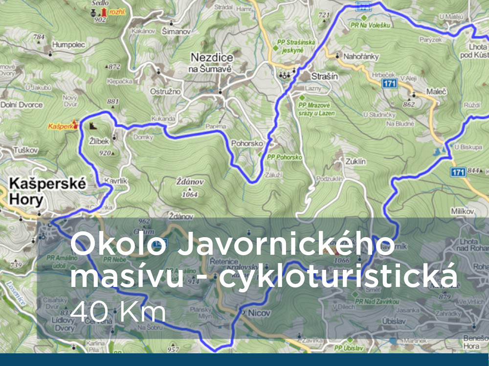 Trasa - Okolo Javornického masivu